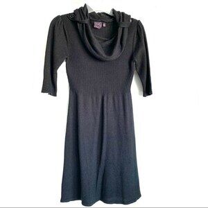 take out Black Short Sleeve Sweater Cowl Neck Dress size Large